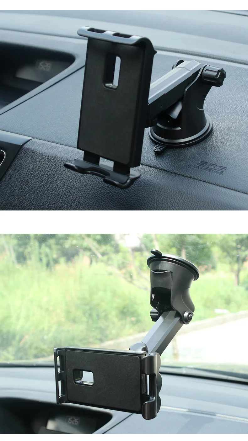 Windshield Dashboard Car Phone Holder 360 Rotatable Extendable Car Phone Holder Tablet Holder Stand Mount Display GPS Support