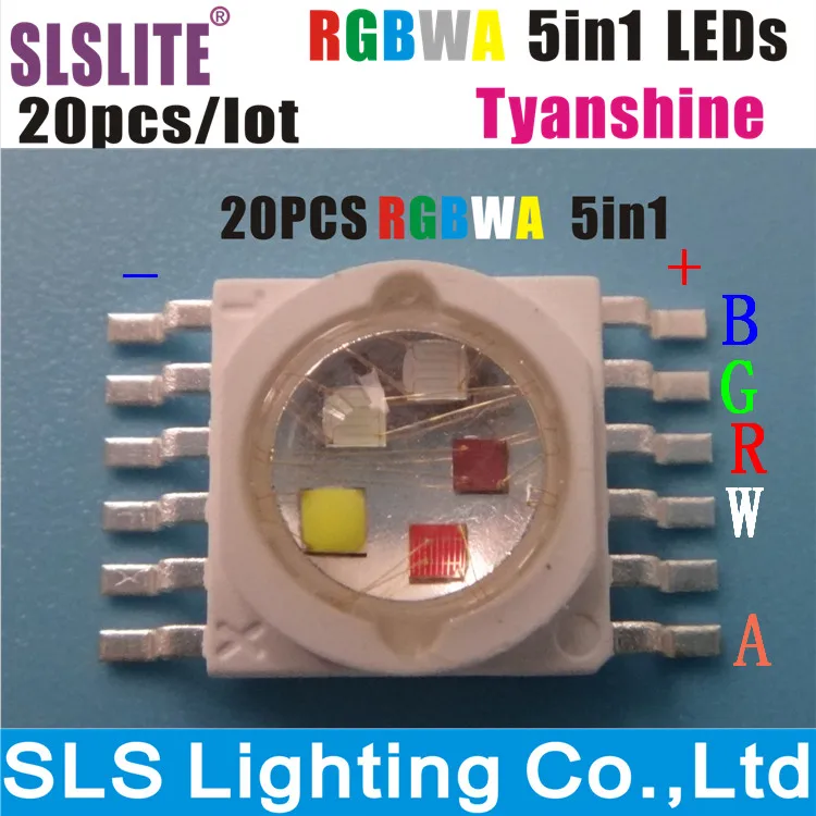 20PCS/LOT led led rgbwa chip 10 watts RGBWA 5 color in 1 TianXin Brand ...