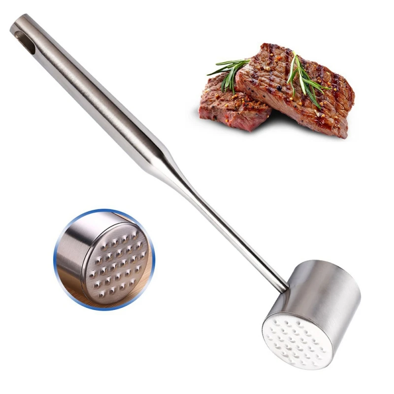 Купить Кухня нержавеющая сталь Двусторонняя Мясо Tenderizer молоток камбала мясо молоток для свинина, говядина кухонные инструменты и гаджеты