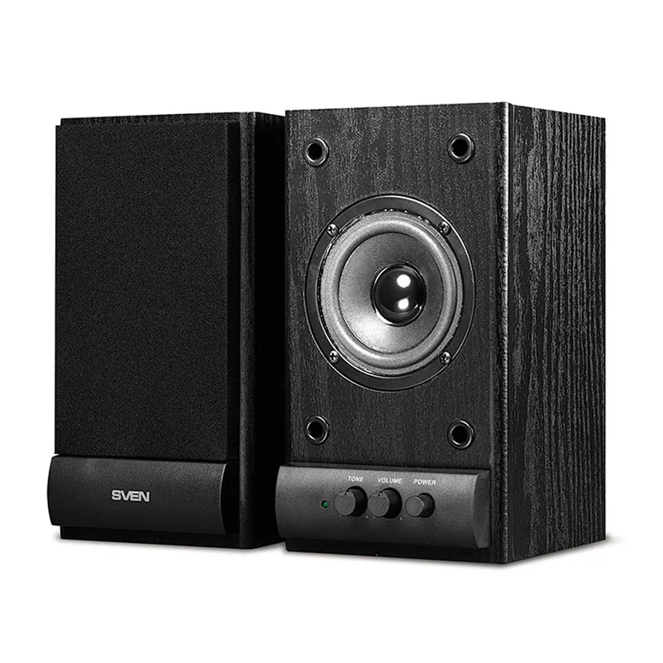 

Колонки деревянные 2.0 АС SPS-607, чёрный (6 Вт)