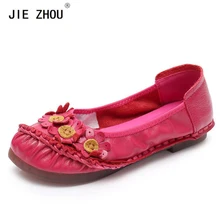 Женская обувь на плоской подошве; Новое поступление; обувь из натуральной кожи ручной работы с цветами; женская обувь на плоской подошве с мягкой подошвой в стиле ретро