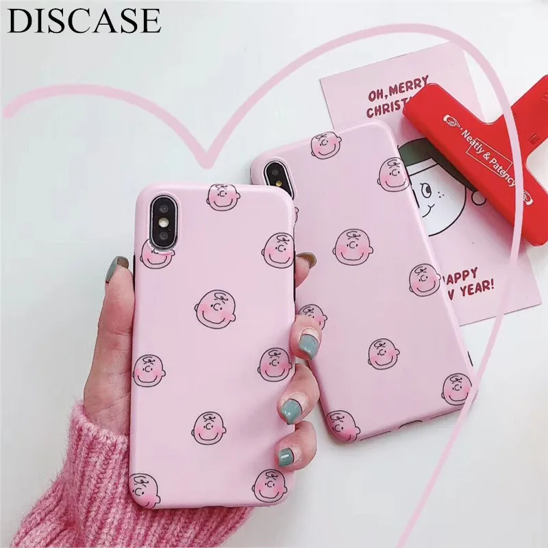 

DISCASE IMD Soft Shell All Inclusive Phone Case For iphone XS XR XS MAX 8 7 6 6s plus Simple Cute Cartoon Character Back Case