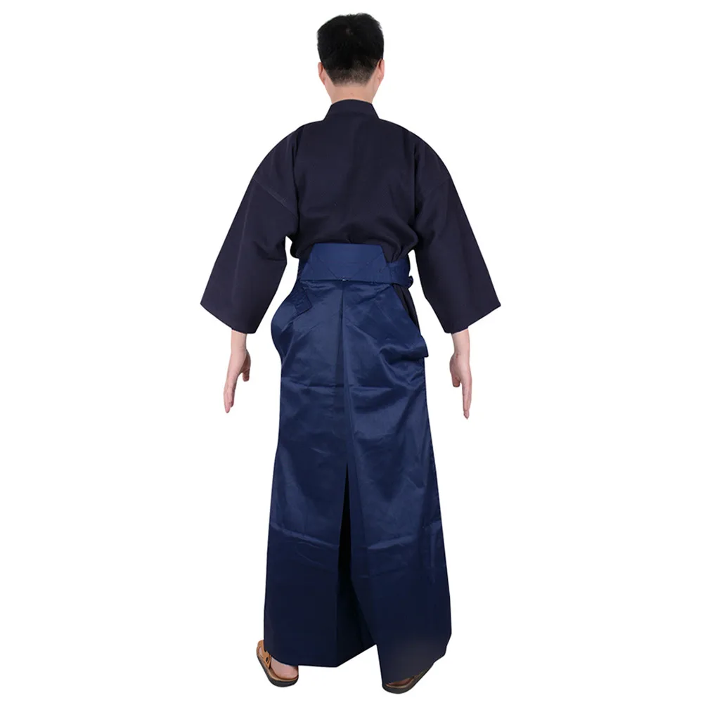 Японский костюм самурая мужской Кендо Хакама Aikido Judo ушу боевые искусства