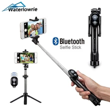 Bluetooth селфи палка Штатив монопод для iphone 6 6s 7 8 X XR XS, мини Портативный держатель Selfie с дистанционным управлением для смартфонов Xiaomi Samsung Huawei палка для селфи