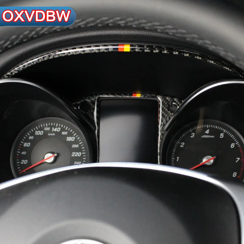 

For Mercedes C Class W205 Carbon Fiber Dashboard Panel Cover Trim Sticker C180 C200 GLC Interior Accessories