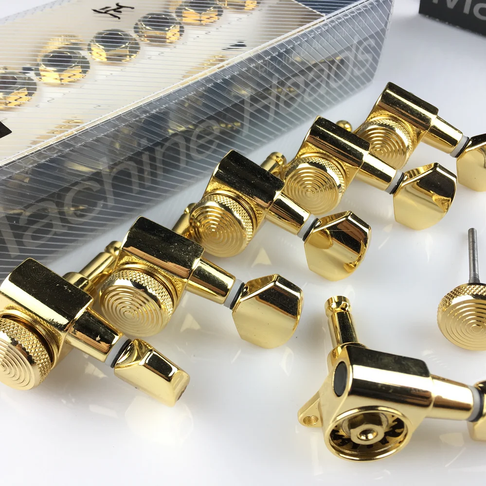 Billig Neue Gold Gitarre Locking Tuners Elektrische Gitarre Mechaniken Mechaniken JN 07SP Schloss Tuning Pegs (Mit verpackung)