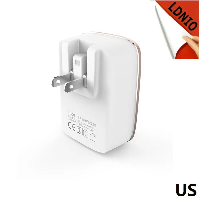 LDNIO Оригинальное 4 USB мульти порта 4.4A быстрое зарядное устройство EU/US вилки