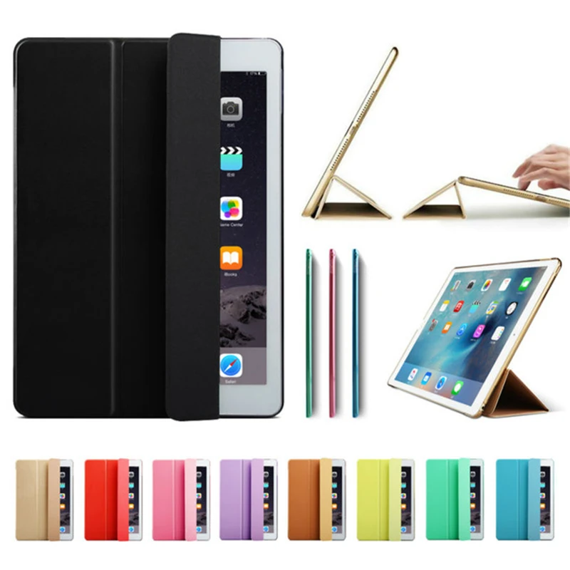 

NTSPACE Magnetic Wake Up Sleep Smart Flip Leather Cases for Apple iPad Air 1 2 Stand Holder Cover for iPad 5 6 Protective Case