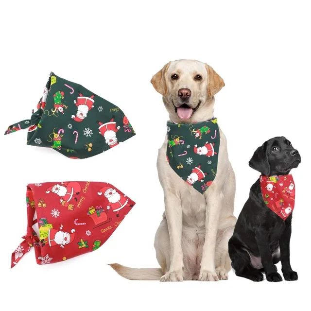 

Christmas Gift Pet Saliva Towel Cotton Collar Scarf, Dog, Cat Accessories Triangular Bandage Collars for Small Medium Large Pet