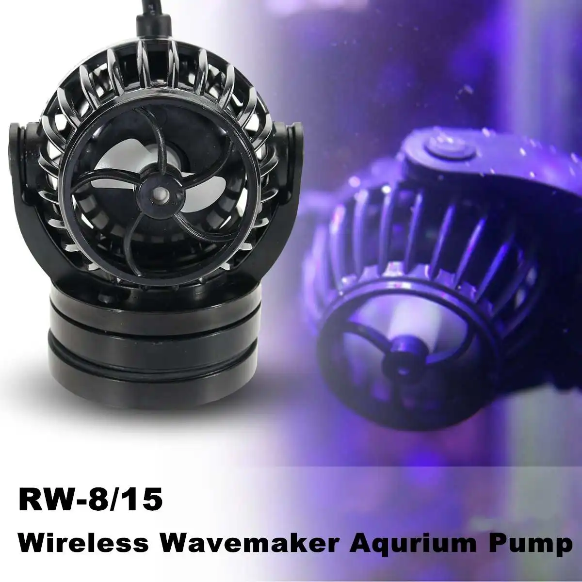 

110-240V RW15/RW8 Programmable Wireless Wave Maker Aquarium Pump Wave Making Pump