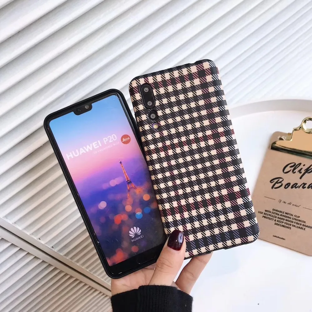 

For huawei P20 lite P20 pro nova 3i 3 honor 10 case cover Retro 3d grid pattern soft silicon phone bag capa fundas Ritozcase