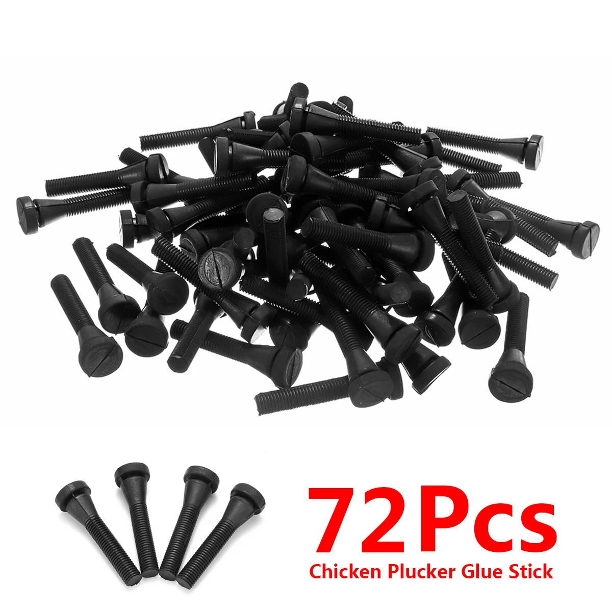 

for Chickens Ducks Geese 72Pcs Chicken Geese Poultry Plucking Fingers Plucker Picker Hair Removal Stick Low Breaking Durable.