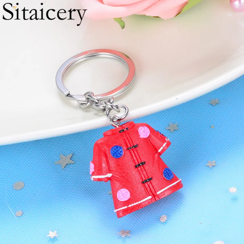 

Sitaicery Key Chain Charm Chinese Costume Keyrings Gifts For Women Bag Pendant Key Rings Jewelry Christmas Accessorise Trinket