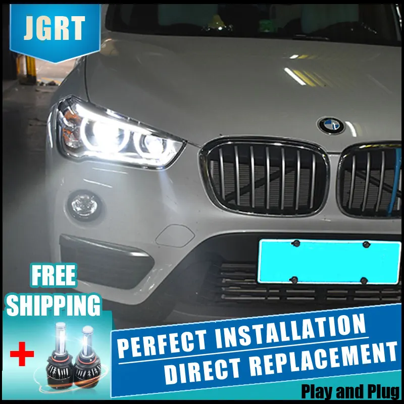 2 шт. светодиодный головной светильник s Для BMW X1 2016 Автомобильный с двойной