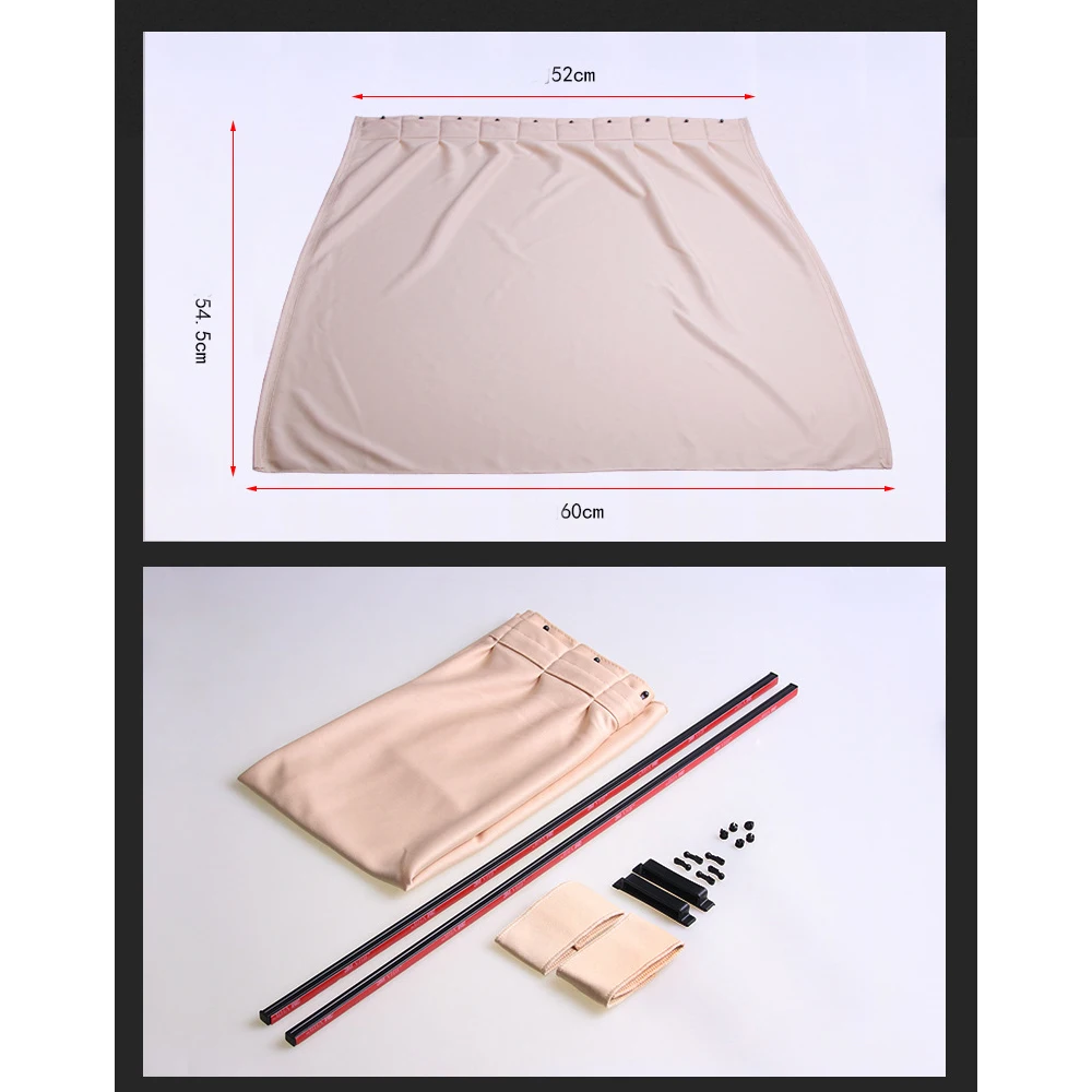 2PCS Universal Car Rear Window Sunshade Curtain Flexible Aluminum Alloy Auto Window Curtain Sun Visor Blinds Cover Car-Styling 2PCS Universal Car Rear Window Sunshade Curtain Flexible Aluminum Alloy Auto Window Curtain Sun Visor Blinds Cover Car-Styling