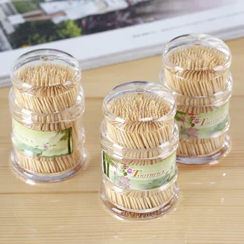 

Natural bamboo toothpicks environmental disposable bottled toothpick