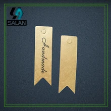 Оптовый склад Hand Made коричневый крафт-бумаги напечатаны метки закладки для Одежда Бумага Подарочная пользовательские теги бирки ручная работа label