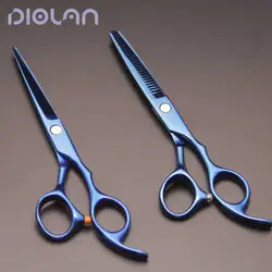 DIOLAN Профессиональный Нержавеющая сталь ножницы для резки Истончение Парикмахерские ножницы Регулярный плоские зубы Инструменты для