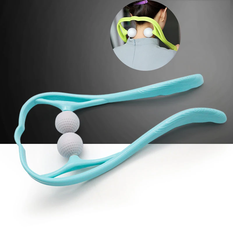 

Personal Health Care Neck Massage Tool Pressure Relieve Hand Roller Massage Neck Shoulder Dual Trigger Point Self Massager