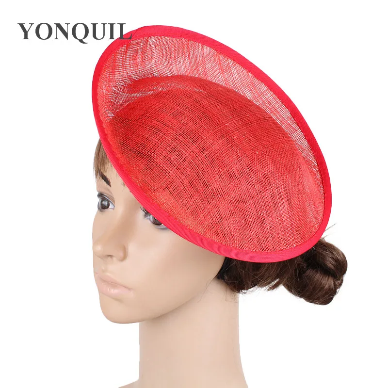

RED 25CM SINAMAY fascinator base for GRIL making derby fascinators kentucky party hat Millinery material or 18 colors for select