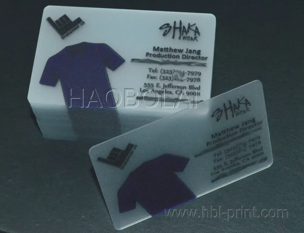 Business Card Transparent Frosted Card Full Color