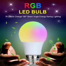 AIMIHUO E27 LED Bulb 16 Colors RGB Light Smart LED Bulbs E27 lamp with Remote Control