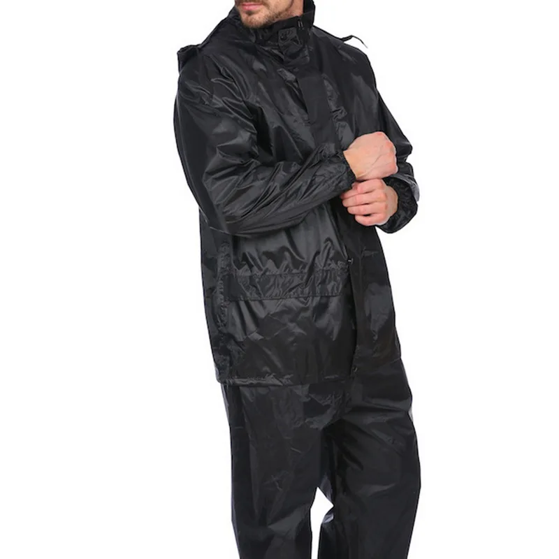 Oeak 1 комплект, водонепроницаемый мужской дождевик, дождевик, уличная ветрозащитная куртка, соединенные плащи, комбинезоны, мотоциклетный Модный Плащ