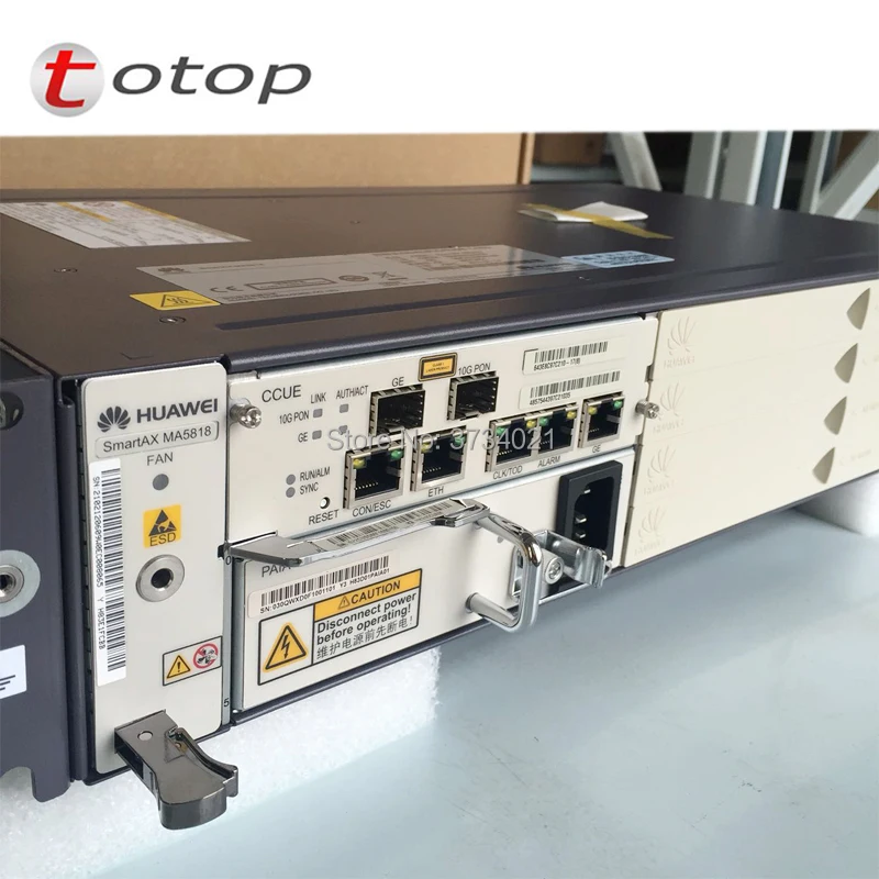 

Huawei 10G GPON ONU Digital Subscriber Line Access Multiplexer IP DSLAM SmartAx MA5818 CCUE with PAIA AC power