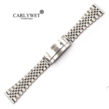 

CARLYWET 20 22mm Wholesale Stainless Steel Glide Lock Replacement Wrist Watchband Strap Bracelet For Omega IWC Tudor Seiko