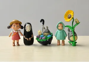 Image 3 - 9 шт./лот 3 5 см аниме Мой сосед Тоторо без лица игрушка Хаяо Миядзаки мини садовые ПВХ экшн фигурки Детские игрушки