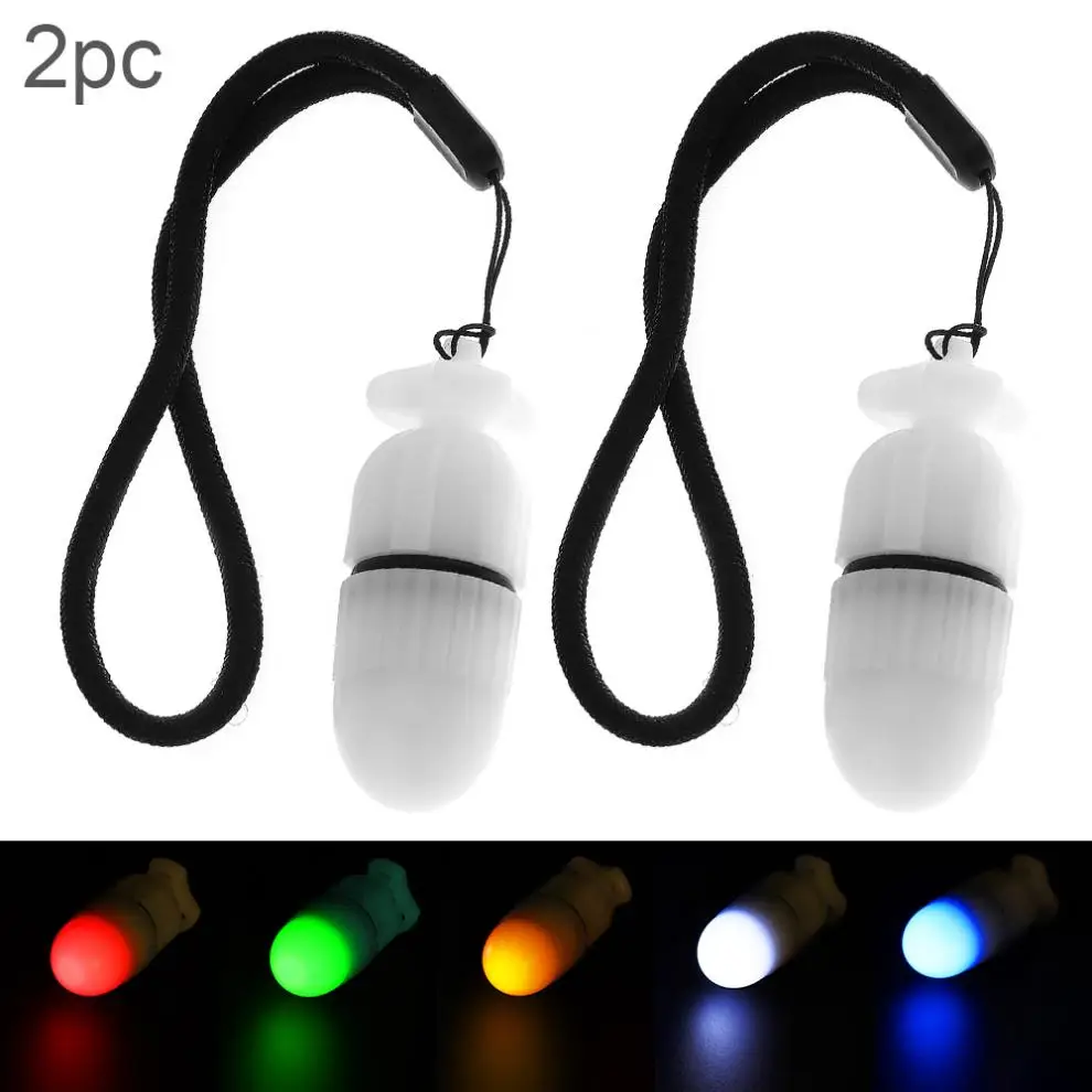 

2pcs Underwater Flashing Scuba Night Dive Marker LED Beacon Beam Safety Signal Light Lamp Diving Warning LED Torch