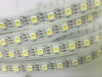 

4m DC5V addressable SK6812 WHITE color led pixel srip;waterproof in silicon tube;IP66;;74pcs SK6812/M with 74pixels;WHITE PCB
