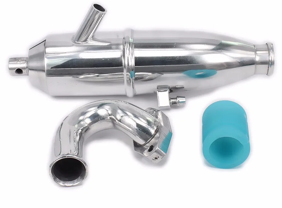Polished Alloy Aluminum Tuned Side Right Hand Exhaust Muffler Pipe  (3)