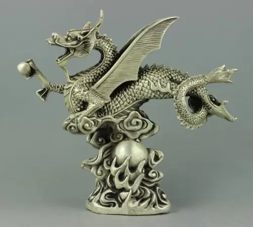 

Rare collectable Tibet Silver dragon Statue