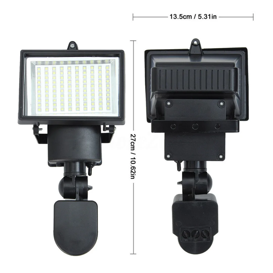 100 LED Solar Panel Sensor Flood Light Security Motion Spot Lamp Outdoor Garden