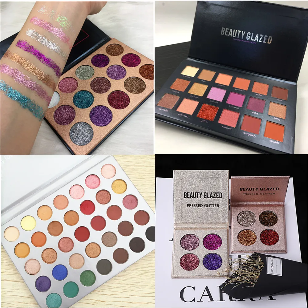 

2017 Beauty Glazed kylighter Queen Eyeshadow and Cheek Palette Glitter Diamond Pigment Glitter Shimmer Eye Shadow Eyeshadow set