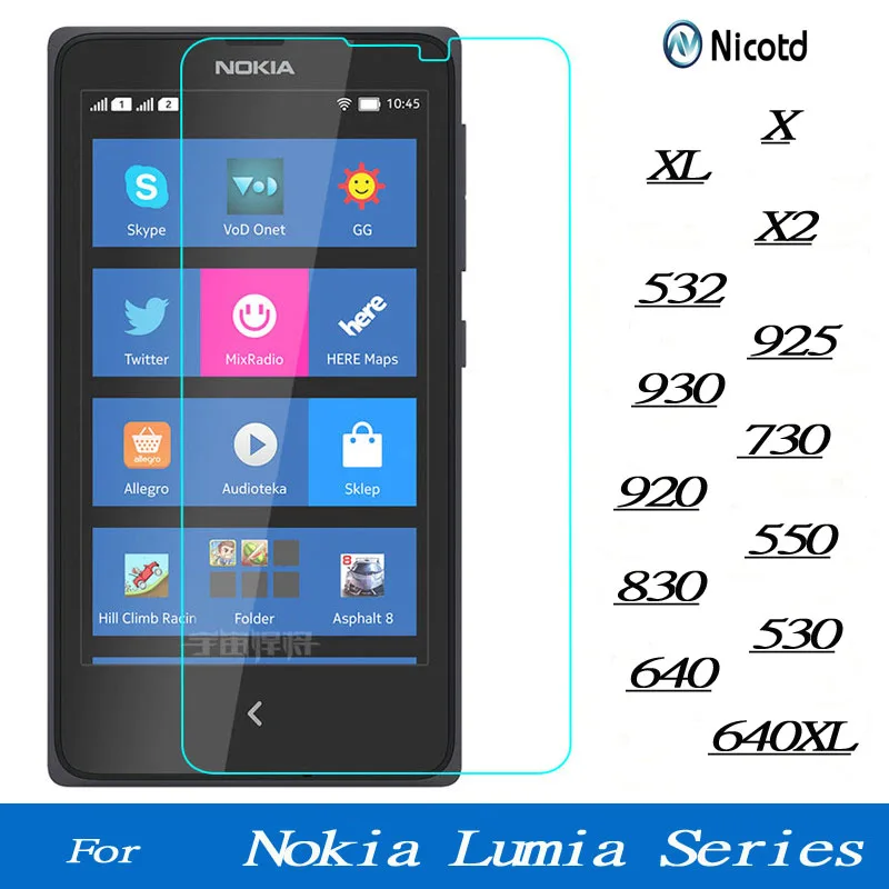 С уровнем твердости 9H Экран закаленное Стекло для microsoft Lumia от Nokia XL X2 532 925 730 930920 550 830 530 640 640XL 535 премиум-класса из закаленного стекла