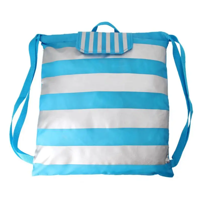 

NoEnName_Null High Quality Polyeater Drawstring Stripe Backpack Schoolbag Polyester for Storage Shopping Travel Organizer Bag