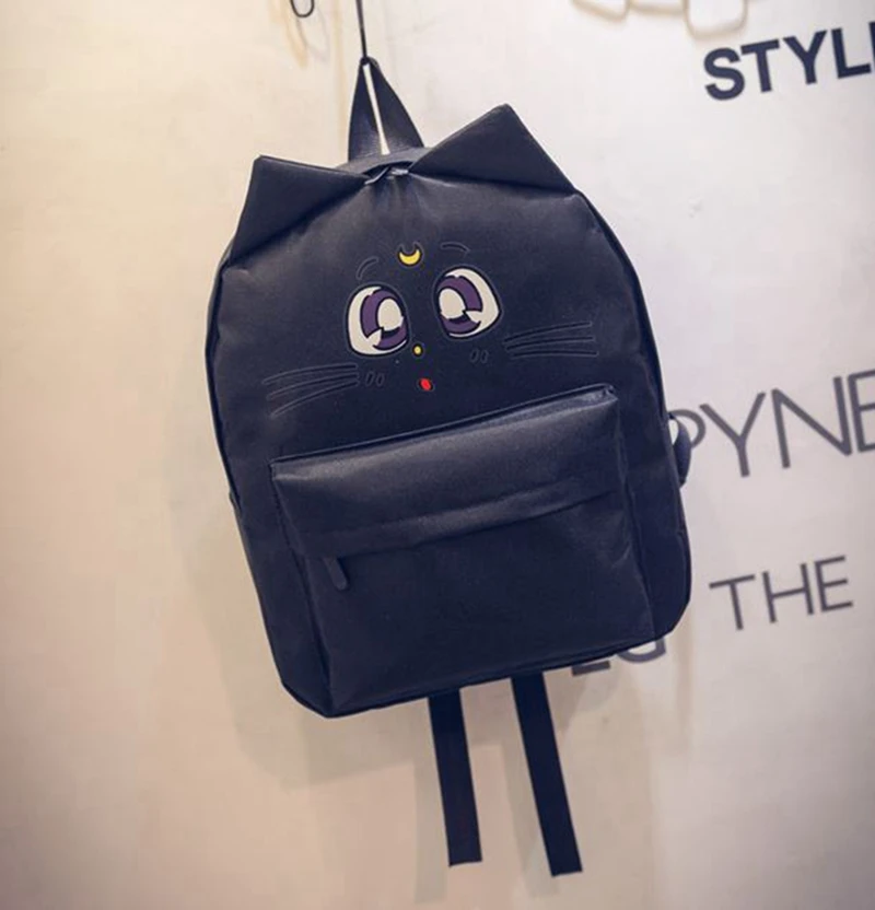 Free Shipping+wholesale Cat Backpack For Women Cute Cat Printing Backpacks For Girl Travel