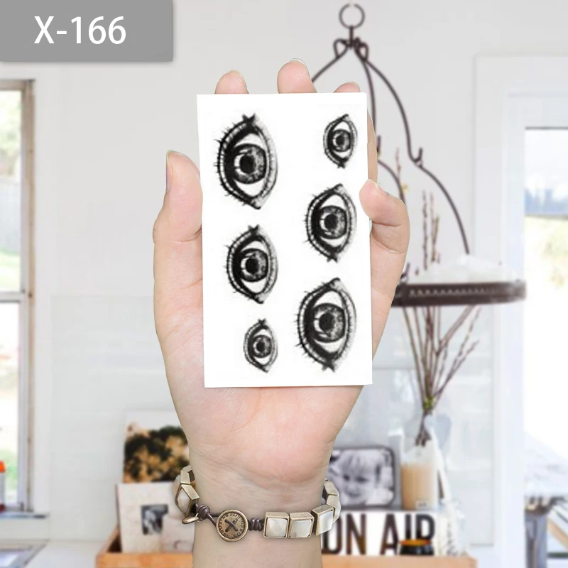 

See Six Big Clear Eyes Body Tattoo Art Beauty Makeup Waterproof Temporary Tattoo Stickers