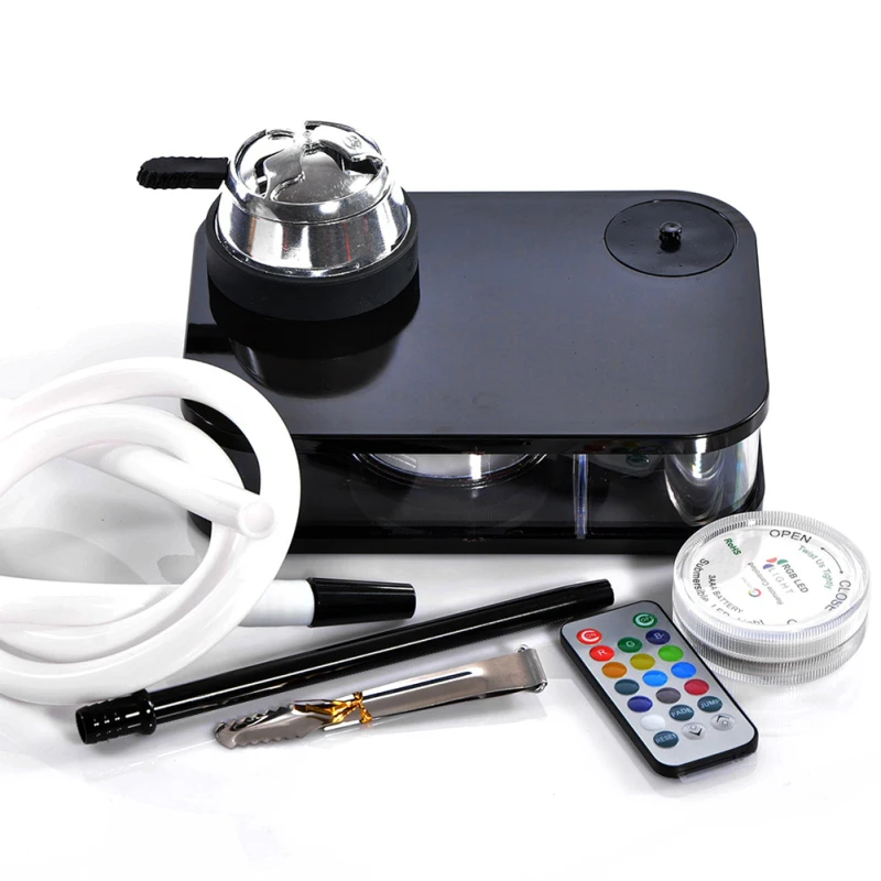 

Newest Modern Acrylic Hookah Set Shisha Smoking Water Pipe with LED Light Factory Wholesale Drop Shipessories