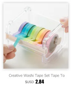 5 pcs/set Basic Color paper Washi Tape Adhesive Tape DIY Scrapbooking Sticker Label Masking Tape school supplies