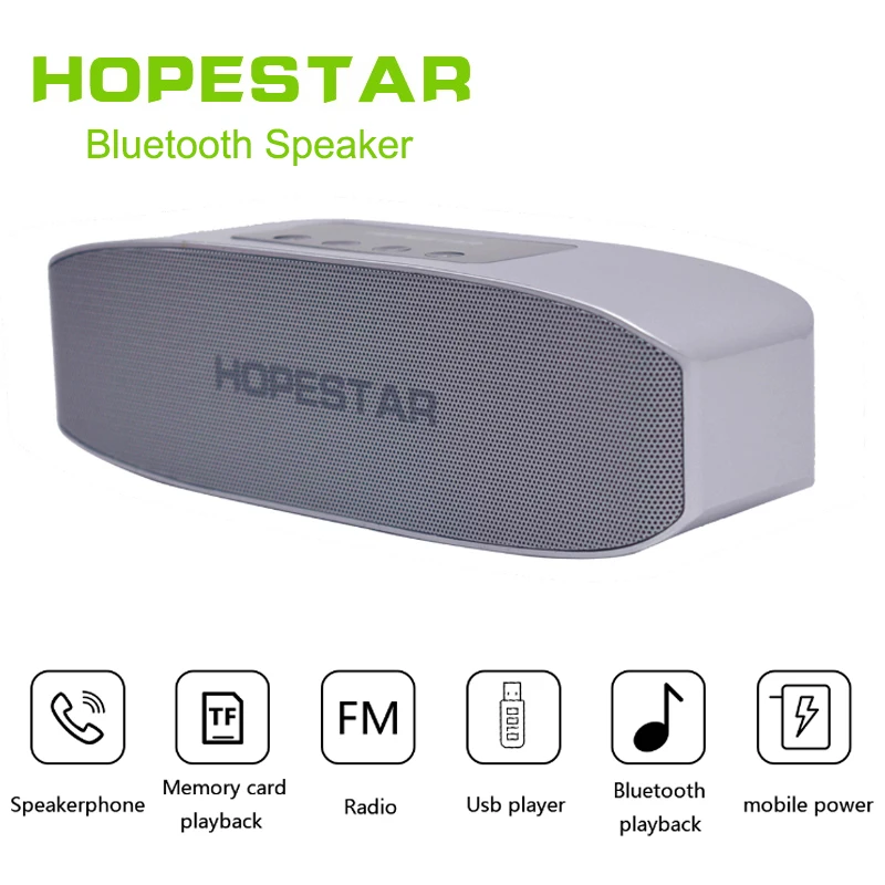 HOPESTAR H11 Bluetooth беспроводной динамик Hifi Саундбар двойной бас стерео Поддержка USB TF AUX FM с зарядным устройством для телефона