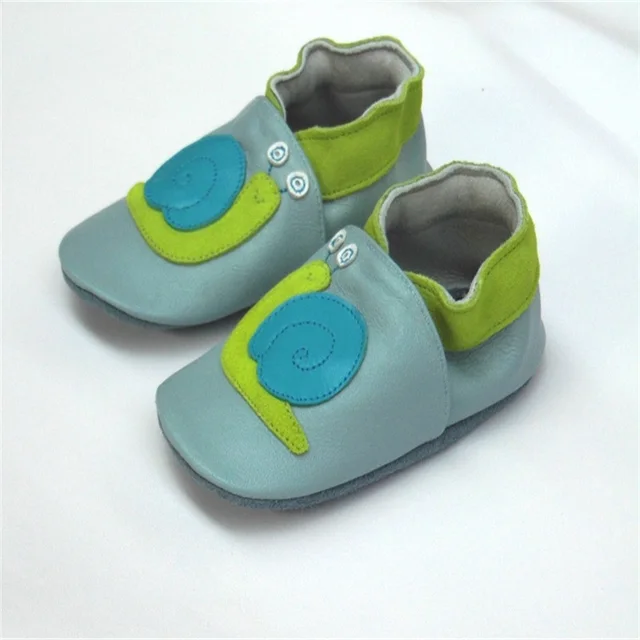 Chausson en cuir pour bébé Joe l'escargot Chaussures pour b b en cuir v ritable semelles souples styles garantis 2021 nouveau mod le