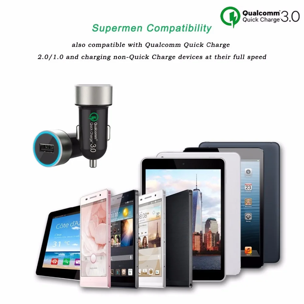 Car Phone charger QC 3.0 charger for iphone samsung XLOT USB Car charger adapter Phone Charger QC 3.0 Mobile Phone Car Travel Adapter for iPhone 6 6s 7 Plus for Samsung galaxy s7 s8 Car Charger (4)