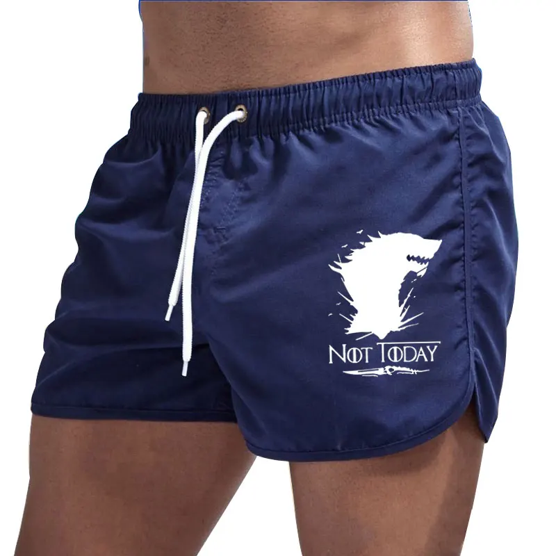 New Summer Men Sports Short Pants Not Today Printed Casual Running Pants Beach Shorts Mens Fintess Shorts