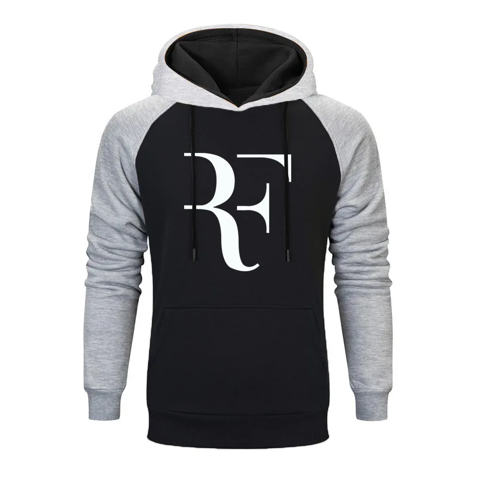 

2019 New RF Roger Federer Tennis Raglan Hoodie Men Simple Printed Sweatshirts Harajuku Sweatshirt Winter Autumn Brand Streetwear