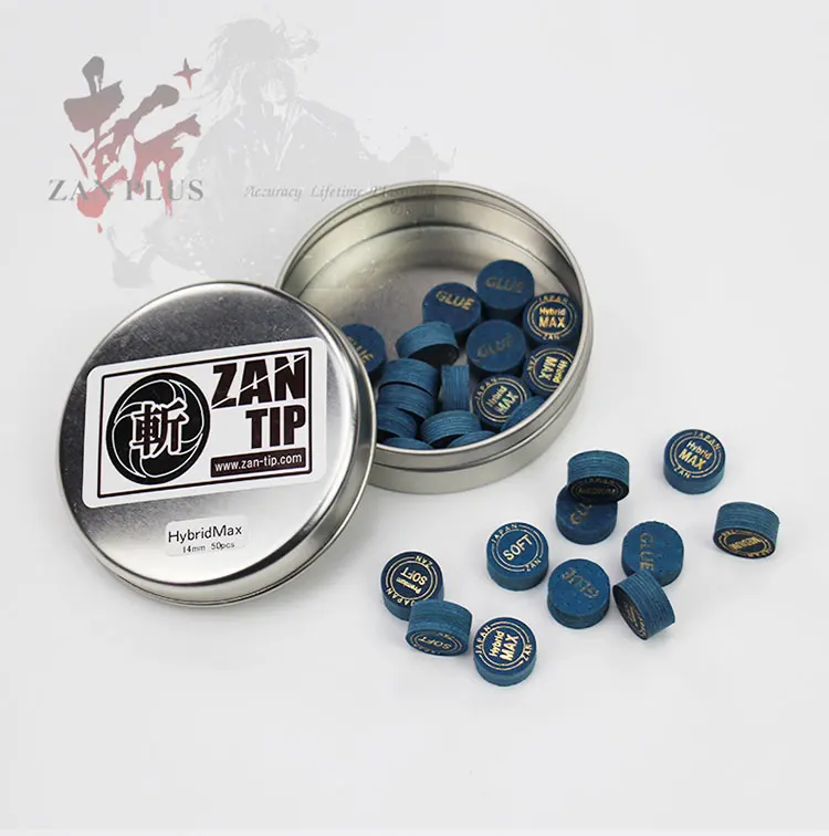 One Pieces Japanese ZAN Pigskin Pool Tip Super ZAN Pool Tips 14mm Nine