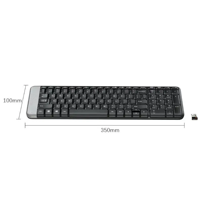 Logitech K230 Mute ультра-тихий Беспроводной Клавиатура 2,4 ГГц USB 2,0 приемник Офис клавиатура для настольных ПК