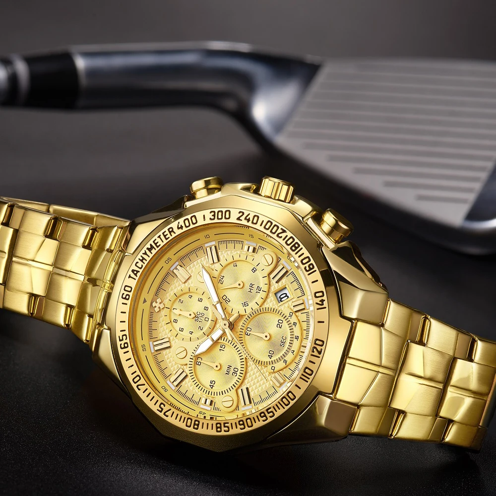 WWOOR Top Brand 2019 New fashion Luxury Big Dial Men Military Quartz Watch Stainless Steel Casual S